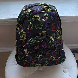 Children's first colorful black bagpack